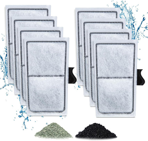 8 Pack Filter Cartridges for Top Fin Filter, Replacement Filter Cartridges for TOP FIN EF-S Element and BF5 BETTAFLO...