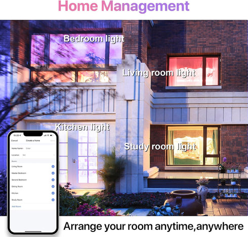 ORALUCE Smart Light Bulb Work with Alexa & Google Home, C37 E12 LED Light Bulb 40W Equivalent, 2.4GHz WiFi & Bluetooth Color Changing APP Dimmable...