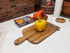 Solid Acacia Wood Cutting and Serving Board with Handle – Handmade, Joint Free Displaying Beautiful Continuous Wood Grains, Double-Sided, Small Ch...
