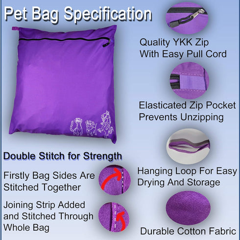 Pet Laundry Bag | Stops Pet Hair Blocking the Washing Machine | Jumbo Size Wash Bag Ideal For Dog Cat Horse Guinea Pig | Hair Remover Safely...
