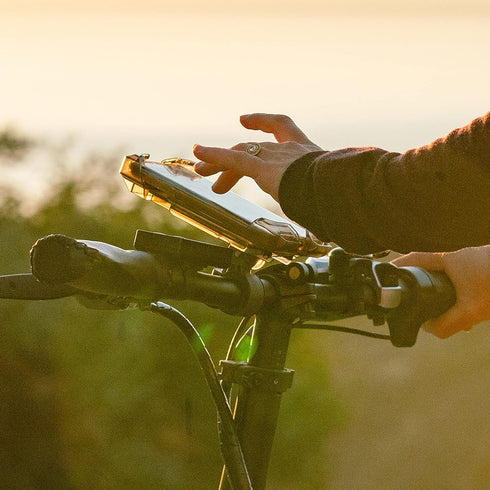 Bicycle Phone Mount By Delta Cycle - Lockable Bike Phone Mount Handlebar Adjusts To Any Size Bar - Fits Any Phone Or IPhone Up To 3.5" x 7.8" - Ea...