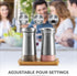 Salt and Pepper Shakers set with Adjustable Pour Holes - Elegant Stainless Steel Spice Dispenser - Perfect for Himalayan, Table Salt, White and Bl...