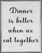 Posterizer 1 pcs-Kitchen Print-Funny Quotes-dinner is better when we eat together-Kitchen & Bar Art-Comedy Art-Art Poster Print for Home, Office, ...