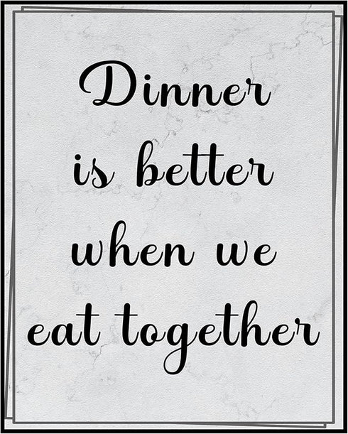 Posterizer 1 pcs-Kitchen Print-Funny Quotes-dinner is better when we eat together-Kitchen & Bar Art-Comedy Art-Art Poster Print for Home, Office, ...