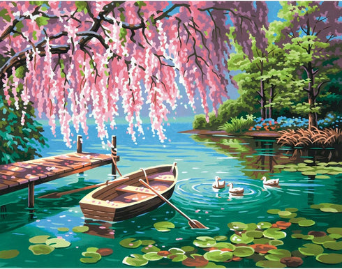 Dimensions 91491 Works Paint by Number Kit 14"X11"-Willow Spring Beauty...