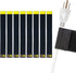 Selfie Straps by Wrap-It Storage, 12-inch (8-Pack), Black - Stretchy Hook and Loop Cord Organizer that Stays Attached to Cord for Electrical Cable...