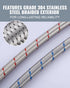 Stainless Steel Faucet Supply Lines 20 Inches, ALEASHA 3/8" x 3/8" FIP Connector Braided Stainless Steel Supply Hose 2Pcs, Hose for Sink Faucet, F...