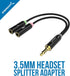 SABRENT 3.5mm Headset Splitter Adapter Cable for headsets with Separate Headphone/Microphone Plugs (CB-AUHM)...