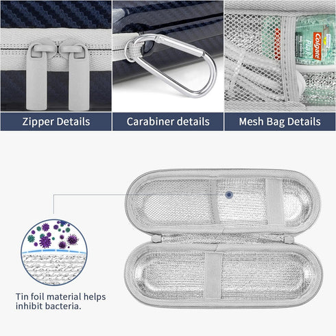 Hard Travel Case for Oral-B/Oral-B Pro 1000 1500 5000 7000 6000 9600 Smartseries/Philips Sonicare 4100 6100 5100 6500 7500/iO Series 4 7 8 9 Elect...
