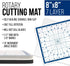 U.S. Art Supply 8" x 8" Rotary WHITE/BLUE High Contrast Professional Self Healing 7-Layer Durable Non-Slip Cutting Mat Great for Scrapbooking, Qui...