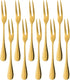 Comicfs 20-Piece Stainless Steel Forks, 5.3 Inches, Seafood Crab Forks Escargot Fork 2 Prong Tasting Appetizer Forks Dessert Cocktail Salad Fruit ...