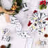 5 Rolls 25 Yards Music Note Wired Ribbon Fabric Ribbons Music Decorative Ribbon for Christmas Tree Decor Winter Holiday Garland Wrapping Bow Wreat...