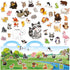 211 PCS Animals Reusable Sticker Books for Kids, 6 Sheets Reusable Stickers for Toddlers, Cute Waterproof Toddler Stickers Age 3+, Window Clings T...