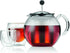 Bodum 34oz Assam Glass Tea Press with Stainless Steel Filter, Brushed...