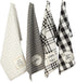 DII Home Sweet Farmhouse Kitchen Collection, Dishtowel Set, 18x28, Black, 4 Count...