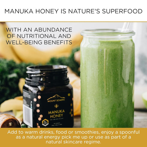 Mount Somers Premium Manuka Honey MGO 263+ / UMF 10+ - 100% Pure Non GMO New Zealand Manuka Honey - Genuine Natural Superfood - UMF Certified & Tr...