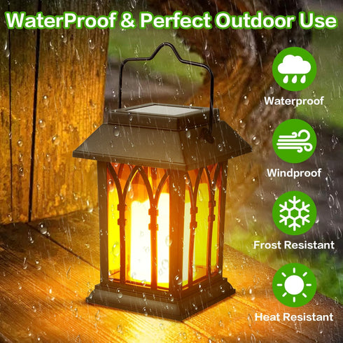 Solar Outdoor Lanterns, Hanging Solar Waterproof Lantern, Solar Lamp Lights Decoration Outdoor & Indoor for Garden,Yard,Patio,Porch,Trees,Lawn,Pat...