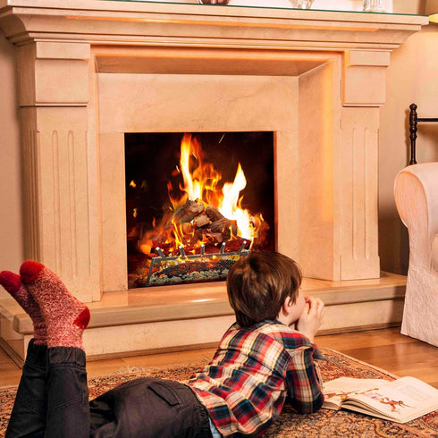 Skyflame Glowing Embers Rock Wool Mixed with Vermiculite for Vented Gas Fireplaces | Fake Coals for Use with Gas Logs, 6 Oz Bag...