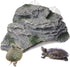 PINVNBY Turtle Basking Platform, Reptile Climbing Shale Resin Ledge Stone, Aquarium Ornament Rock Landscaping Decoration with Suction Cups for Fro...