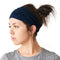 CHARM Mens Head Wraps Elastic Bandana - Japanese Headband Workout Women Hair Navy...