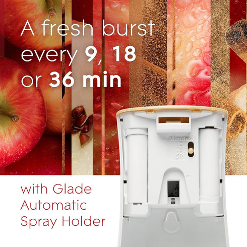 Glade Automatic Spray Refill, Air Freshener for Home and Bathroom, Apple Cinnamon, 6.2 Oz...