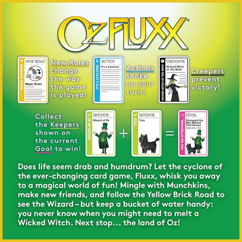 Looney Labs Oz Fluxx Card Game - Wizard of Oz Adventure with Twists and Turns...