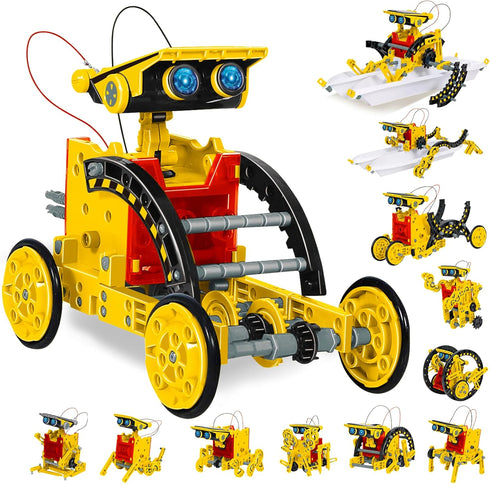 Solar Robot Toys for Kids Ages 8-12, 12-in-1 STEM Projects Science Kits for 8-13 9 10 11 Year Old Teen Boys Girls, 190Pcs DIY Building Experiment ...