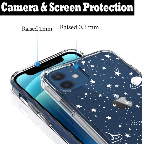 RANZ Compatible with iPhone 12 Mini 5G Case, Anti-Scratch Shockproof Series Clear Hard PC+ TPU Bumper Protective Cover Case for iPhone 12 Mini (5....