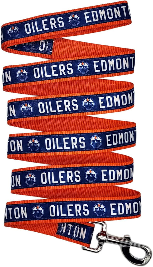 NHL PET Leash Edmonton Oilers Dog Leash, Large Hockey Team Leash for Dogs & Cats. A Shiny & Colorful Cat Leash & Dog Leash Licensed by The NHL...