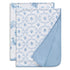 Delta Children 100% Organic Jersey Cotton Baby Receiving Blankets for Girls and Boys – 30x40 Inches - GOTS Certified (Pack of 2), Blue Botanicals...