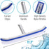 UNCO- Pool Brush Head, 17.3 in, Swimming Pool Wall & Tile Brush, Aluminium Swimming Pool Brush Head for Inground Pools, Nylon Bristles, Pool Clean...