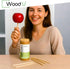 Wooden Candy Apple Sticks 5.5"x3/16" - Disposable 100 Pcs of Cocktail Picks and Toothpicks for Appetizers...
