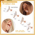 8Pcs 16G Cartilage Earring Set Stainless Steel Flower Opal CZ Stud Earrings Flat Back Cartilage Conch Helix Piercing Jewelry for Women...
