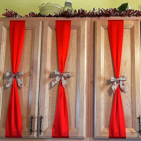Wide Red Satin Ribbon 4 Inch x 25 Yards Solid Fabric Ribbon for Cutting Ceremony kit Grand Opening Wedding Birthday Party Decoration Bows Chair sa...