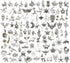 Youdiyla Animal Charms Collection, BULK 100 Mini Small Silver Charms Metal Pendant Craft Supplies Findings for Necklace and Bracelet Jewelry Makin...