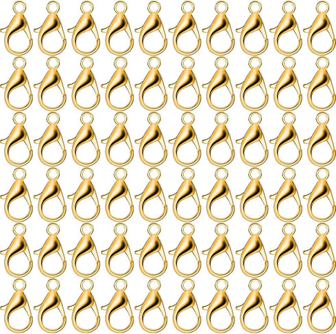 Syhood 100 Pcs Lobster Claw Clasp 0.91x0.47 Inch Large Lobster Claw Clasp Necklace Bracelet Fastener Hook DIY Jewelry Finding(2.3 x 1.3 Cm/ 0.91 x...