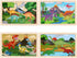 Wooden Puzzles Dinosaur Toys for Kids Ages 3-5, Set of 4 Packs with 20-Piece Wood Jigsaw Puzzles, Preschool Educational Brain Teaser Boards for Bo...