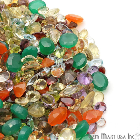 50+ Carats Mixed Gems Natural Loose Gemstones | 100% Natural Loose Gemstones bulk| Grade A+ (natural inclusions) |Hand Cut and Polished | 20-30 pi...