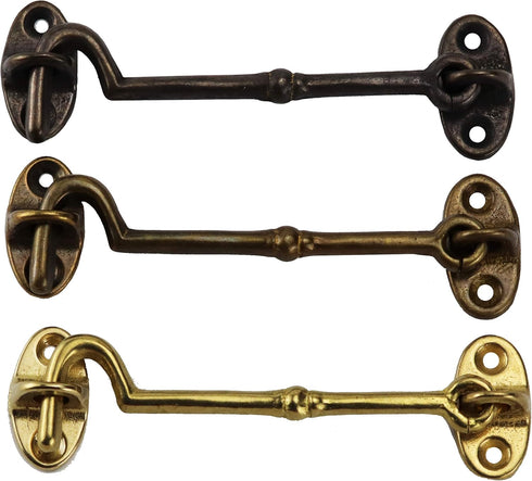 5.5” Privacy Hook and Eye Latch Easy Lock for Barn Door Set of 2...