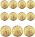 11 Pieces Metal Blazer Button Set - Eagle Badge - for Blazer, Suits, Sport Coat, Uniform, Jacket (Gold 15mm 20mm?...