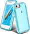 ORIbox Crystal Blue Case for iPhone 8, SE 2022, 7: Heavy Duty Shockproof Anti-Fall Clear Case with Camera Protector...