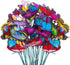 VGOODALL 50pcs Butterfly Garden Decorations, 11.5 inch Plastic Butterfly Stakes Ornaments Artificial Butterflies for Flower Bouquet Arrangements C...