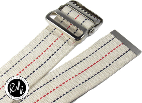 EMI 60" White Gait Transfer Belt – Comfortable Cotton Belt for Patients | Metal Buckle | Ideal Mobility Aid for Seniors, Patients, and Physical Th...