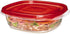 Rubbermaid TakeAlongs Square Food Storage Containers, 2.9 Cup, Tint Chili, 2 Count...