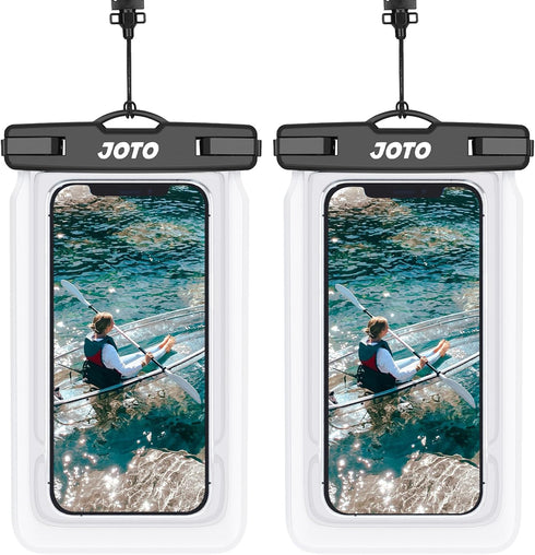 JOTO 2 Pack Floating Waterproof Phone Pouch Up to 7", IPX8 Floatable Underwater Phone Case Cellphone Dry Bag for iPhone 16 15 14 13 12 11 Pro Max ...