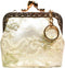 Vintage Kiss Lock Coin Purse Keychain Buckle Wallet for Women(light yellow)...