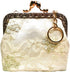Vintage Kiss Lock Coin Purse Keychain Buckle Wallet for Women(light yellow)...