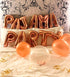 LaVenty Set of 11 Rose Gold PAJAMA PARTY Balloons PAJAMA PARTY Banner Pajama Party Decor Slumber Party Spa Party Balloons...