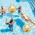 TURNMEON 6 Pcs 20 Inch Jumbo Sequins Beach Ball Pool Toys Balls Glitters Inflatable Clear Beach Ball Swimming Pool Water Beach Toys Outdoor Summer...