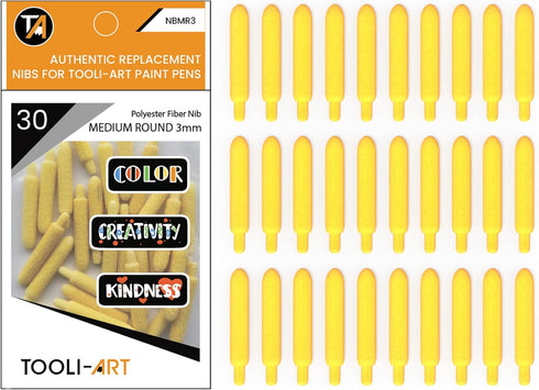 TOOLI-ART 30 Replacement Nibs Extra Fine Tip Paint Pens Acrylic Markers. Easy To Replace....